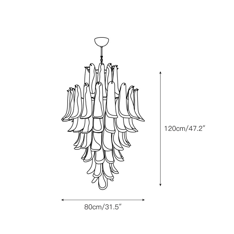 Caramello Petal Chandelier – detail 3 — Dimension drawings 1
