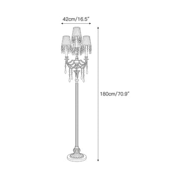 Carins Pleated Floor Lamp – detail 3 — Dimension drawings 1