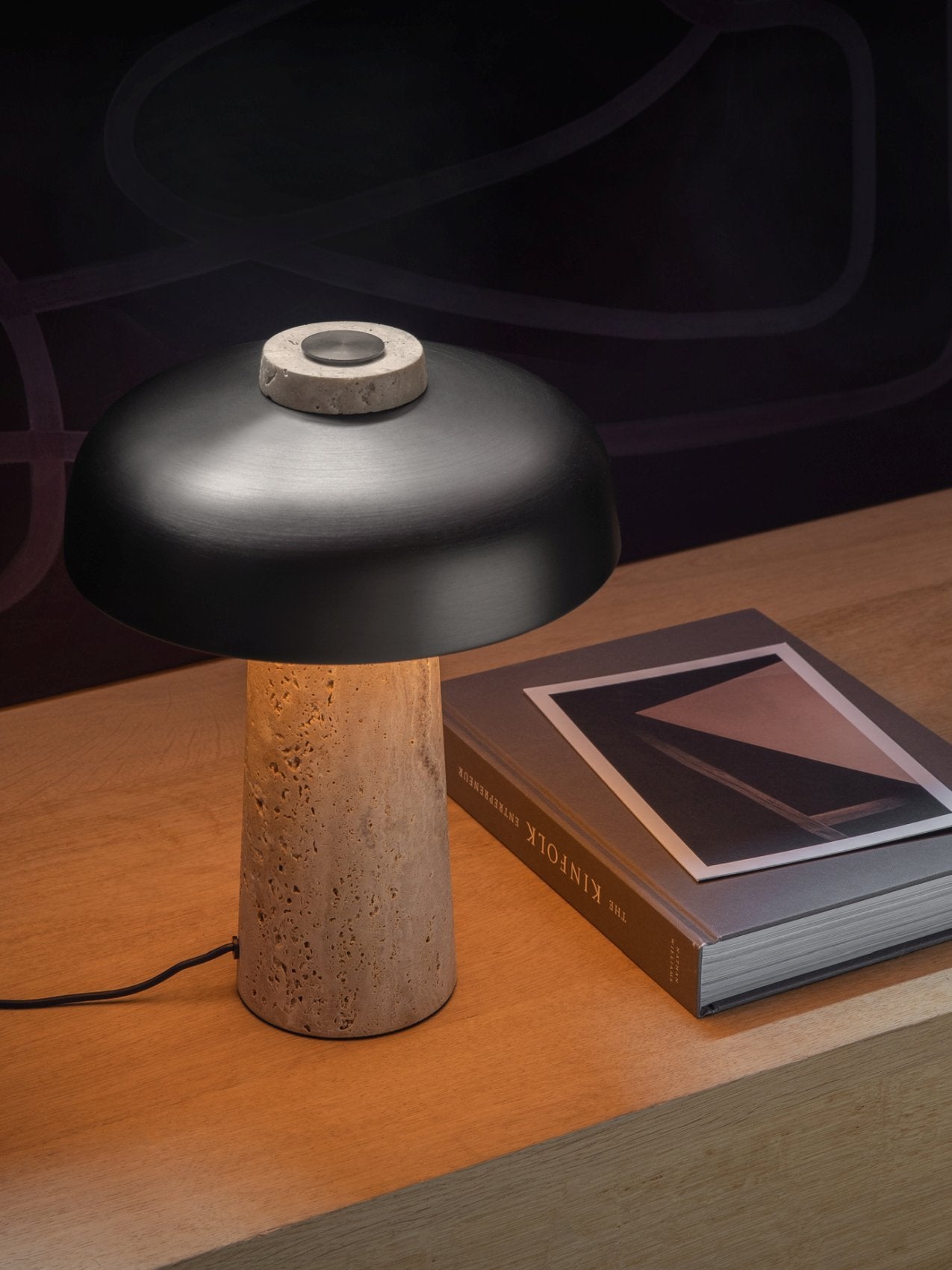 Carla Travertine Table Lamp