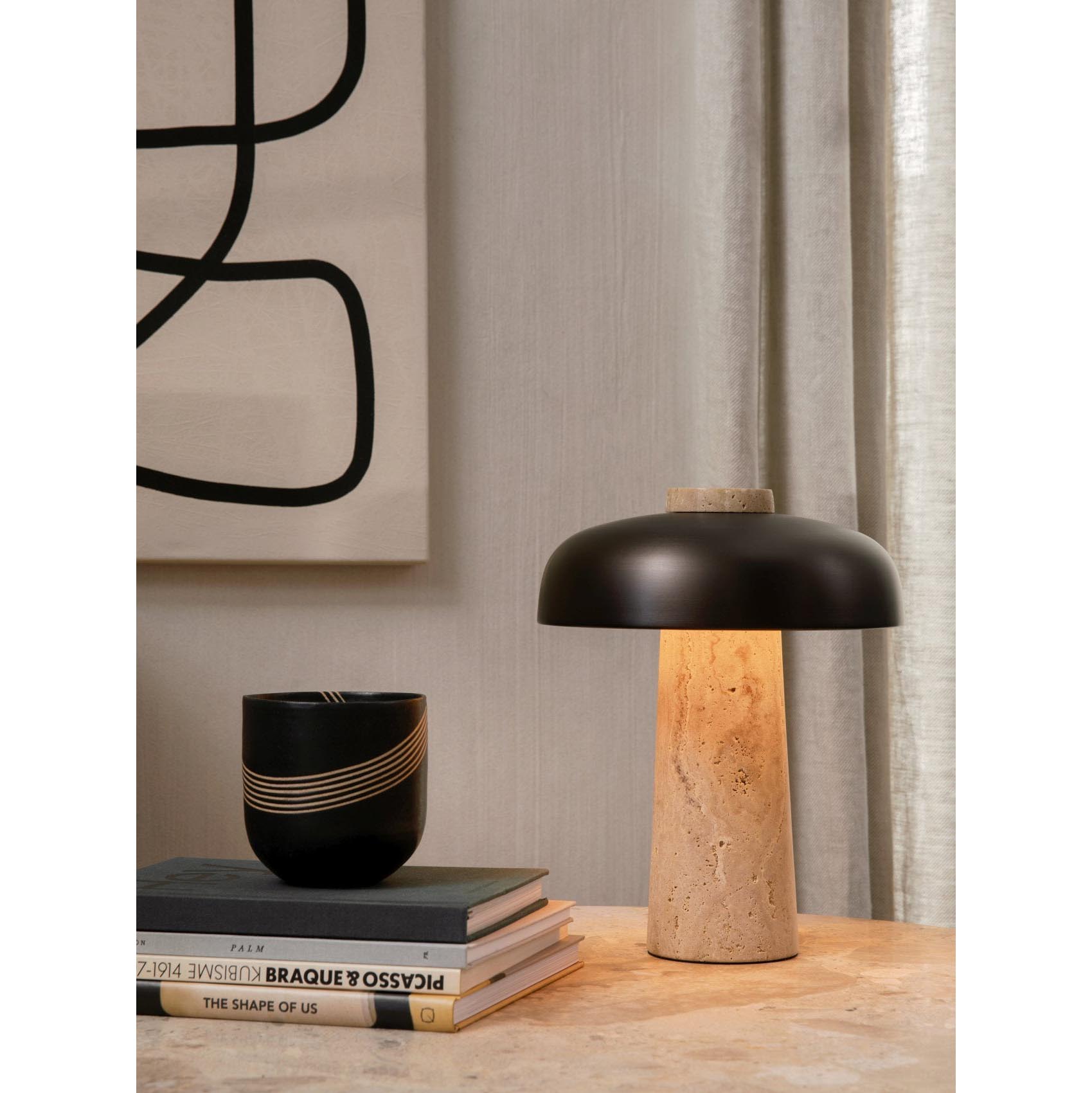 Carla Travertine Table Lamp