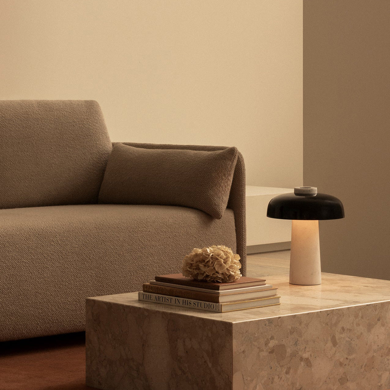 Carla Travertine Table Lamp