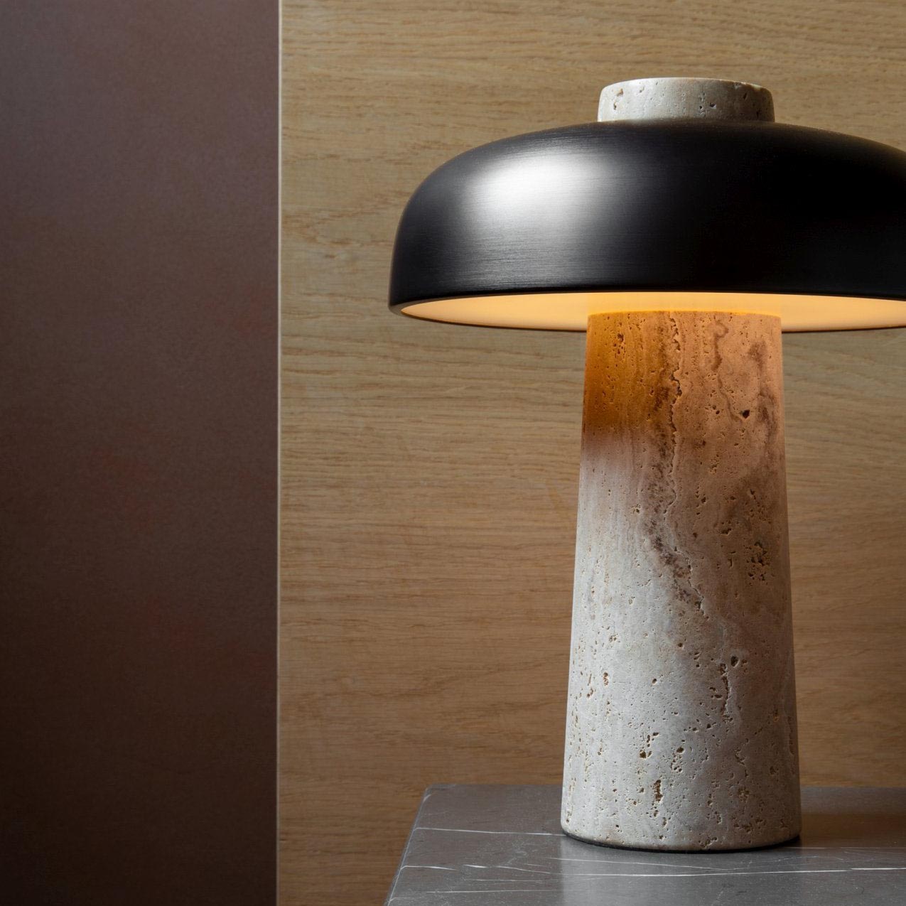 Carla Travertine Table Lamp