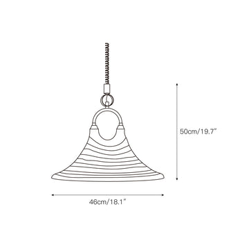 Carlo Trumpet Pendant Lamp – detail 3 — Dimension drawings 1