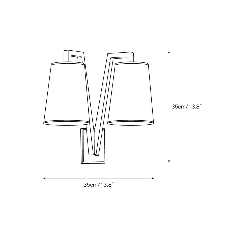 Lena Double Wall Lamp – detail 3 — Dimension drawings 1