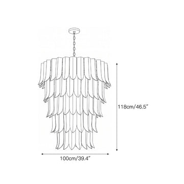 Cartagena Shell Chandelier – detail 3 — Dimension drawings 1