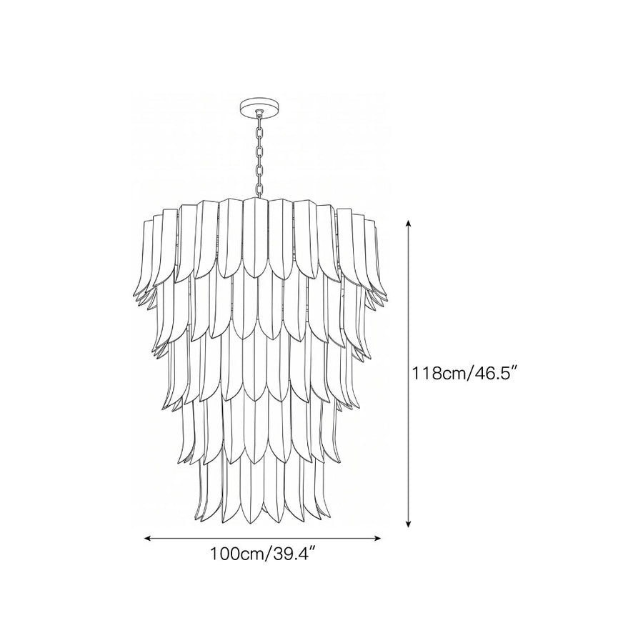 Cartagena Shell Chandelier – detail 3 — Dimension drawings 1