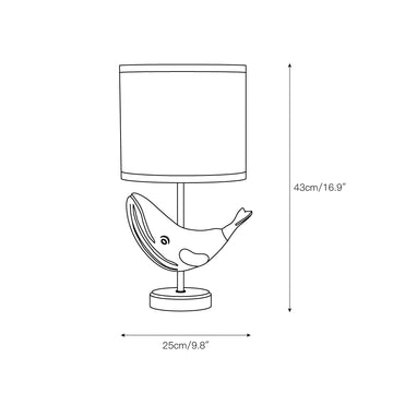 Carved Wood Animal Table Lamp – detail 6 — Dimension drawings 3
