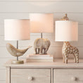 Load image into Gallery viewer, Carved Wood Animal Table Lamp
