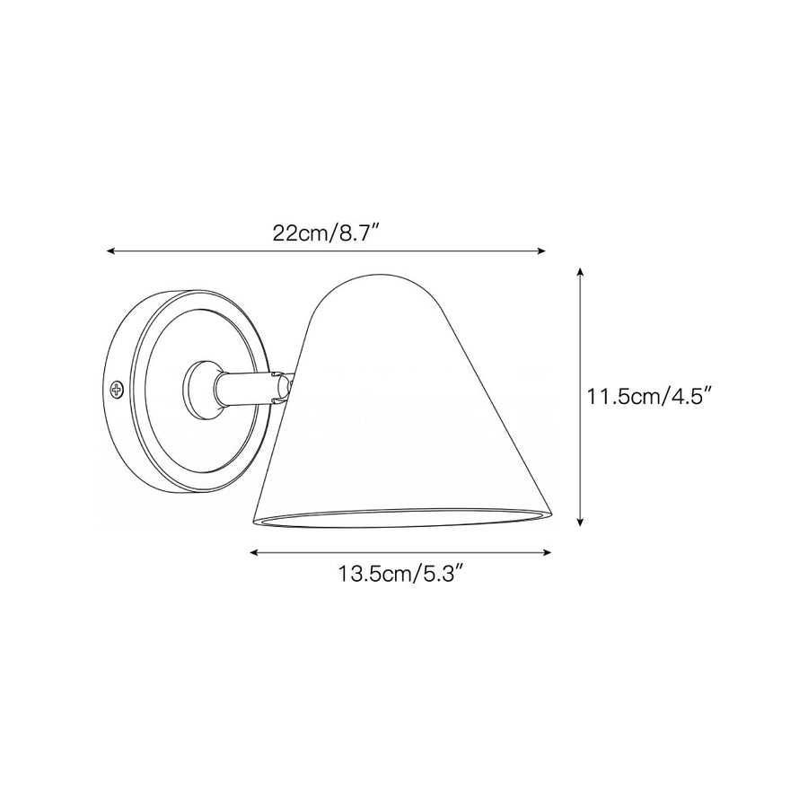 Casa Cone Wall Sconce – detail 3 — Dimension drawings 1