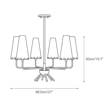 Cassie Chandelier – detail 3 — Dimension drawings 1