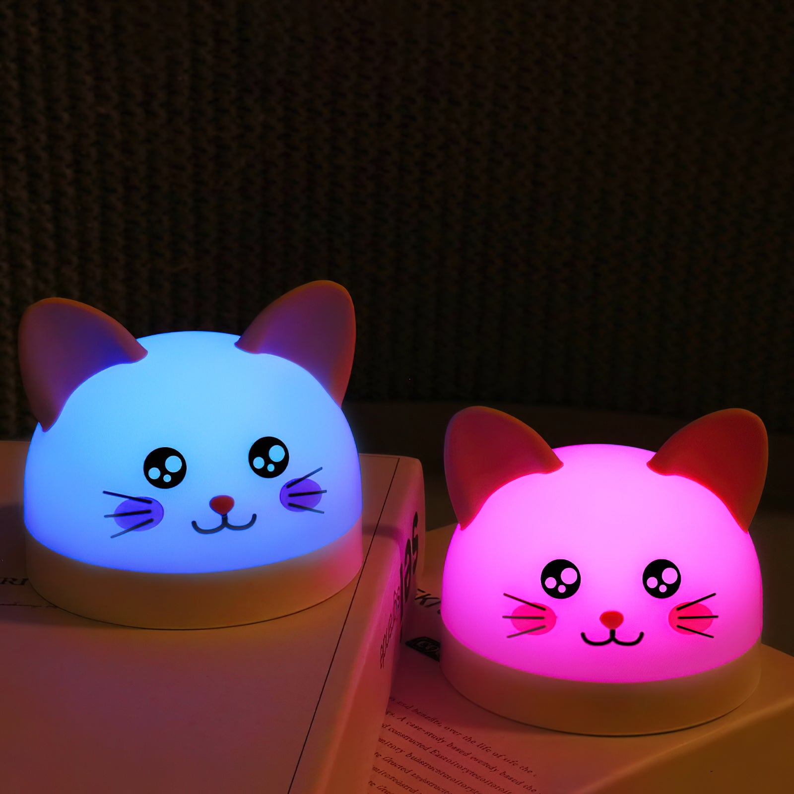 Cat Mouse Clock Night Light