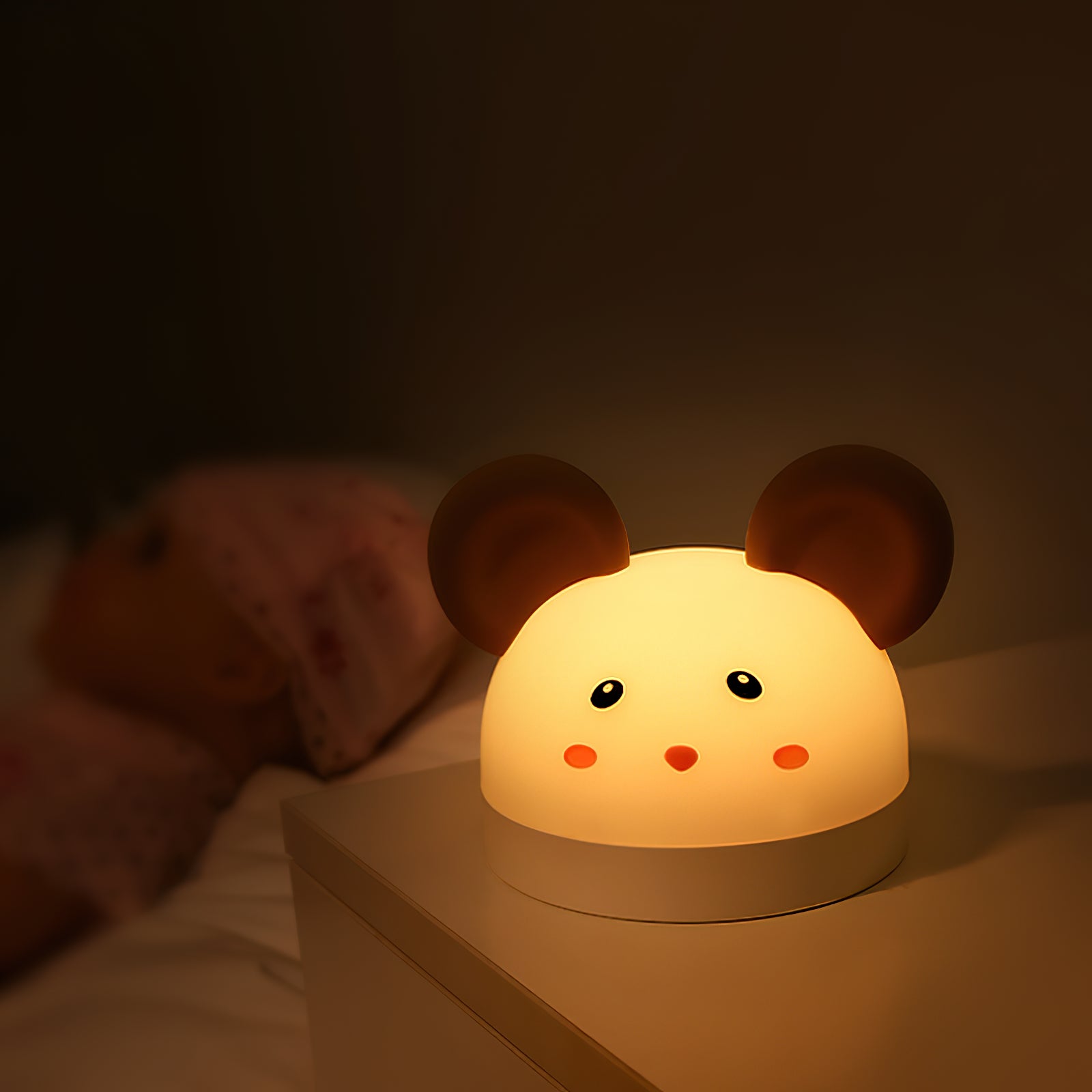 Cat Mouse Clock Night Light