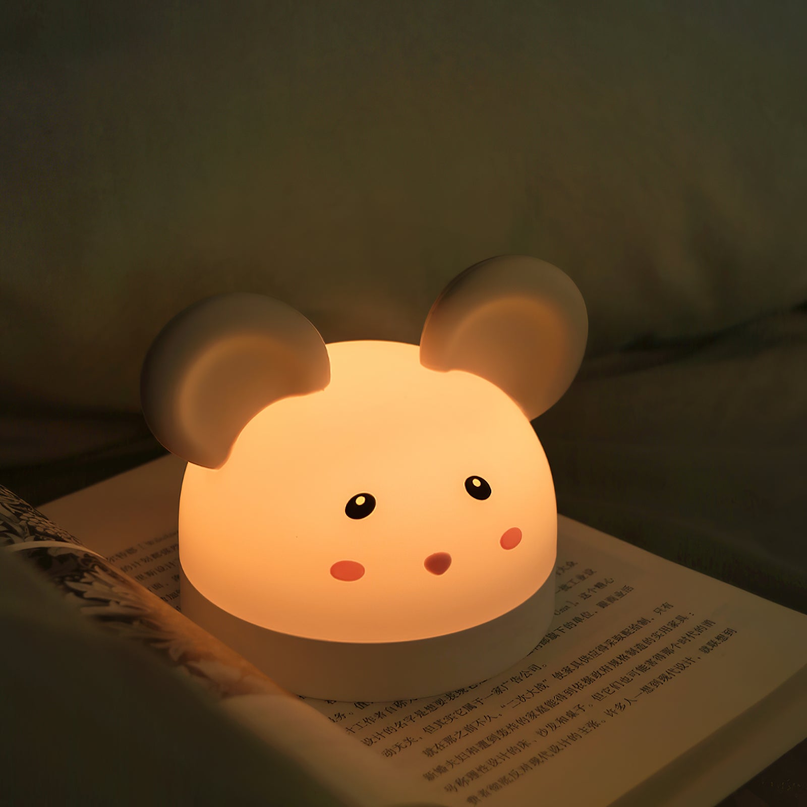 Cat Mouse Clock Night Light