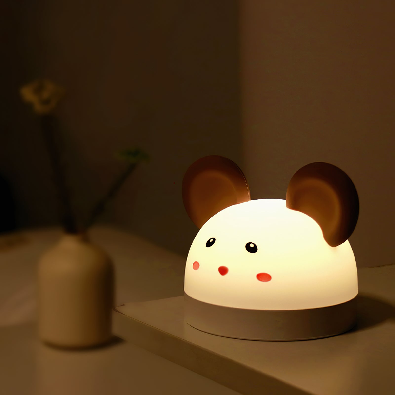 Cat Mouse Clock Night Light