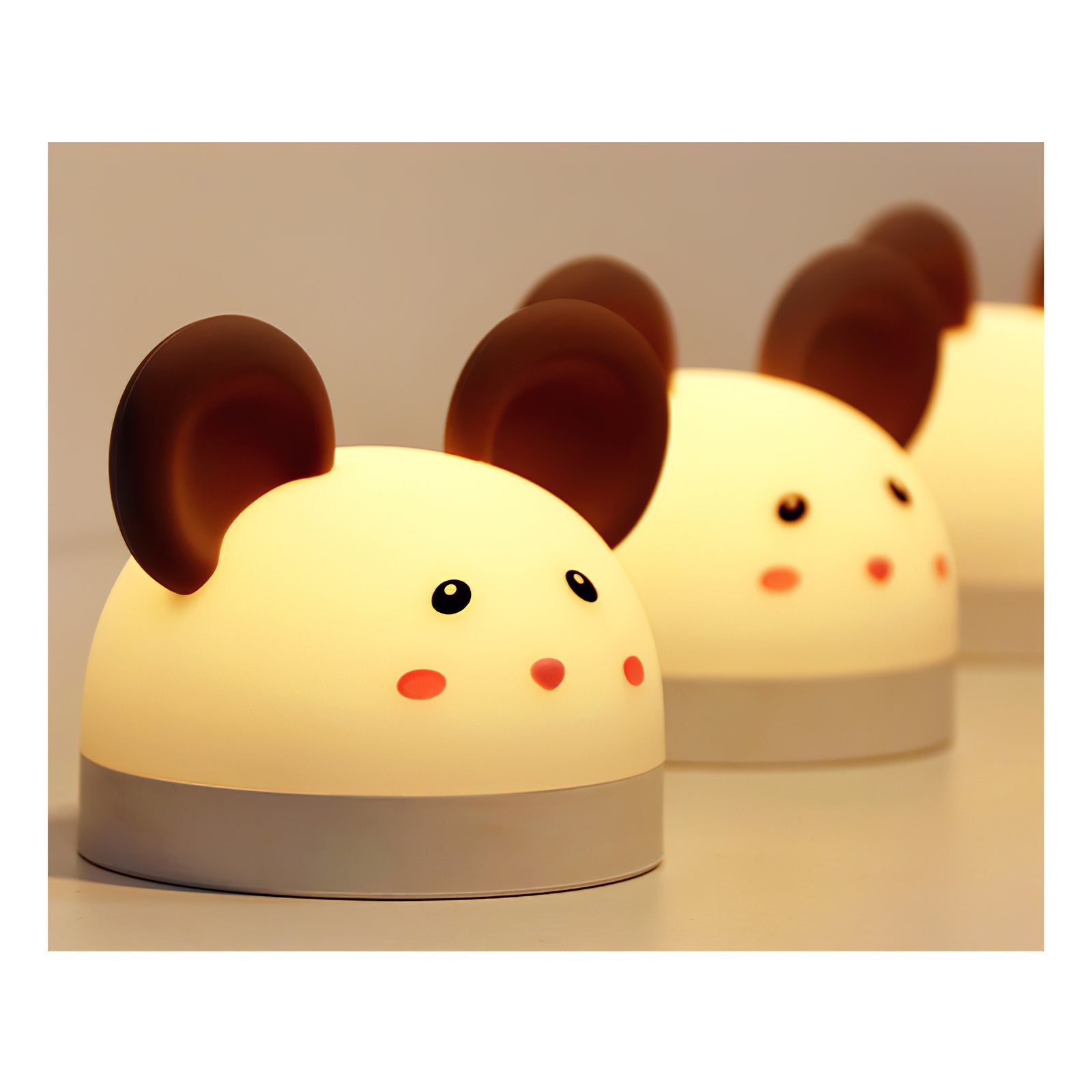 Cat Mouse Clock Night Light