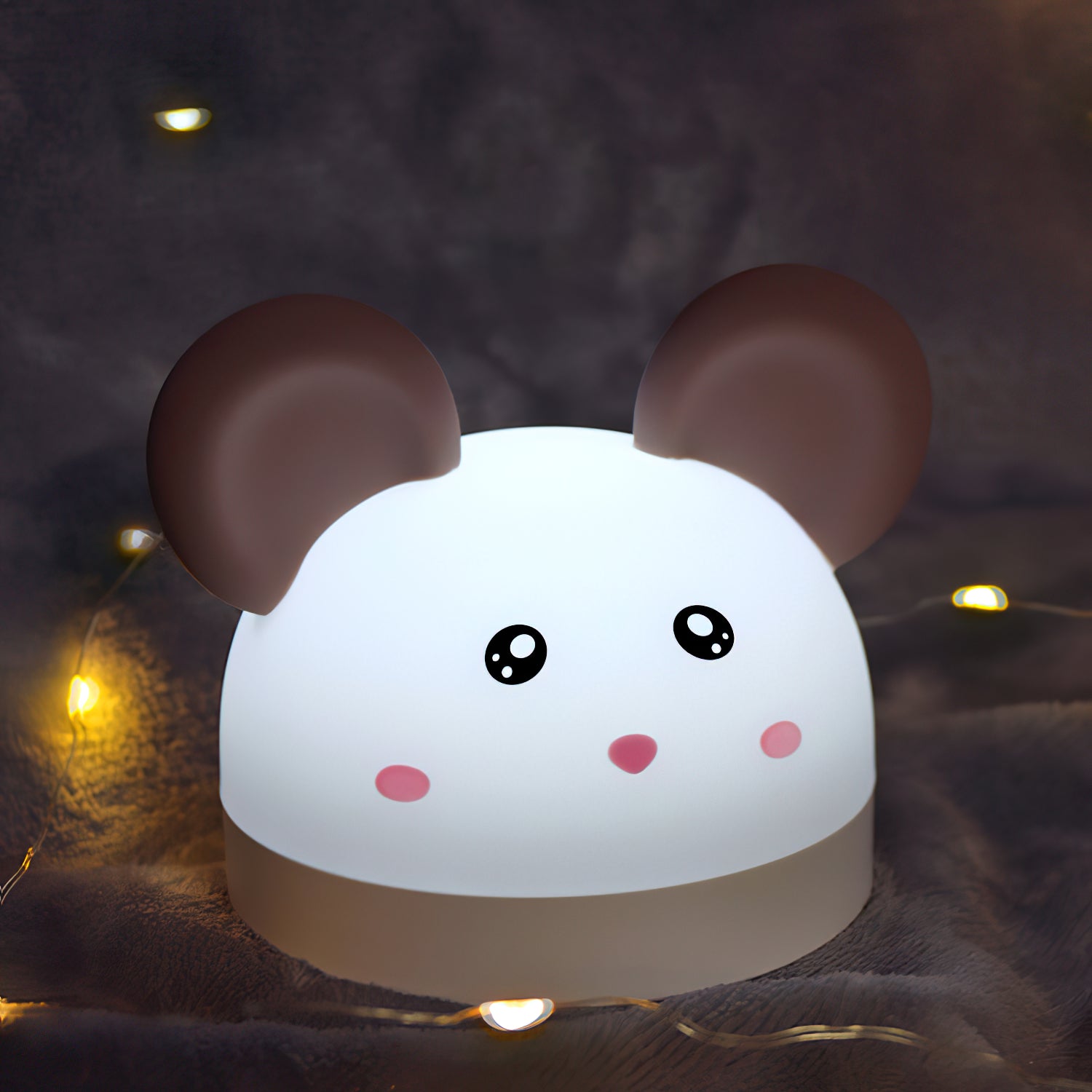 Cat Mouse Clock Night Light