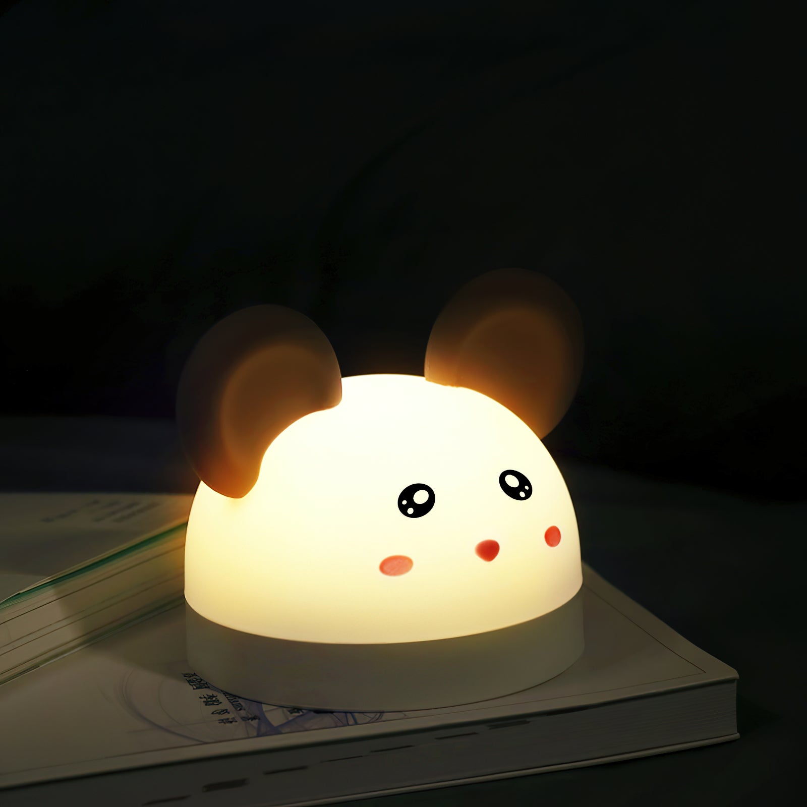 Cat Mouse Clock Night Light