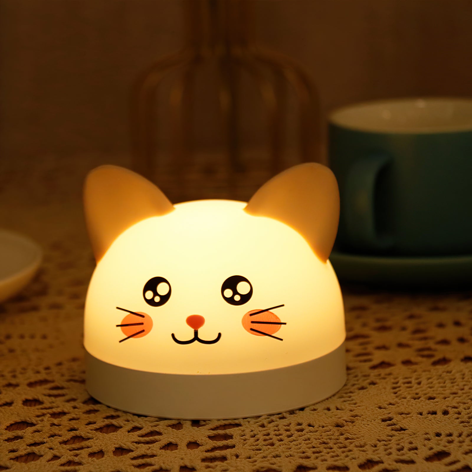 Cat Mouse Clock Night Light