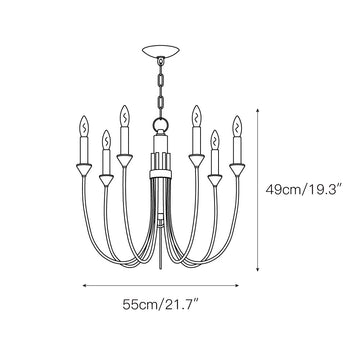 Cate Chandelier – detail 3 — Dimension drawings 1