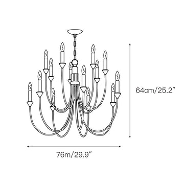 Cate Chandelier – detail 5 — Dimension drawings 3