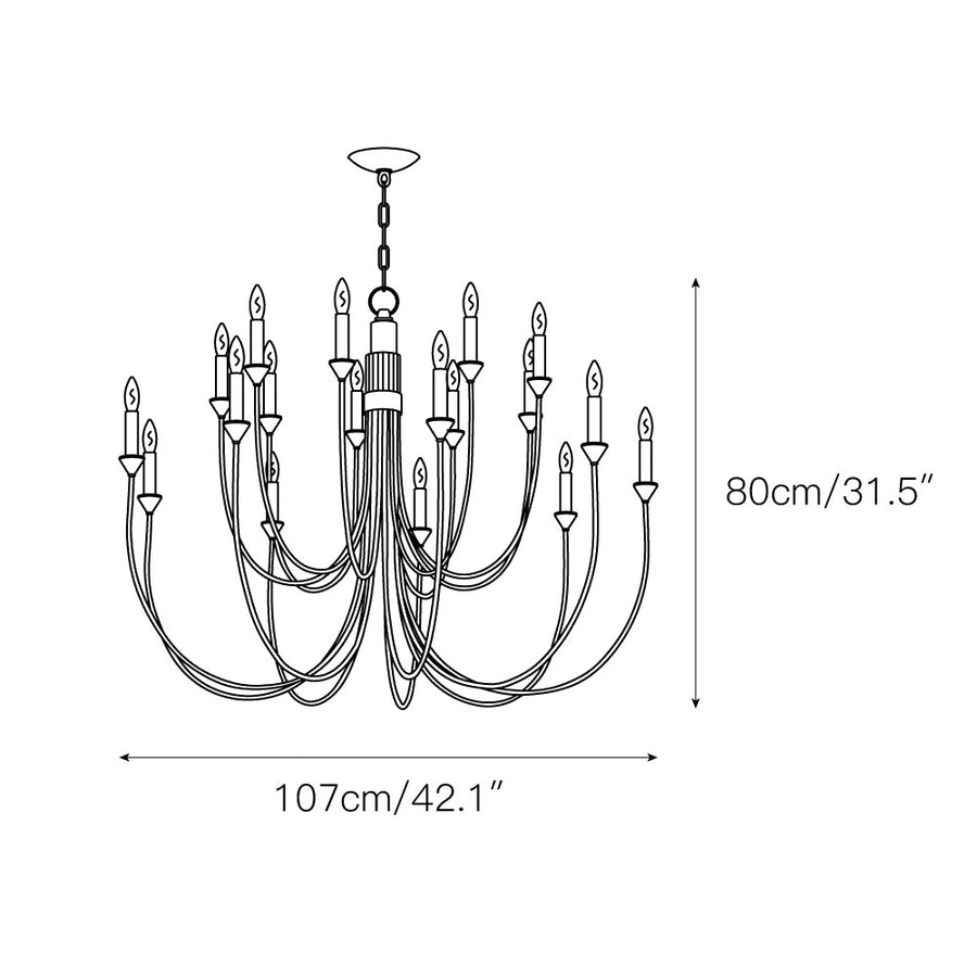 Cate Chandelier – detail 4 — Dimension drawings 2
