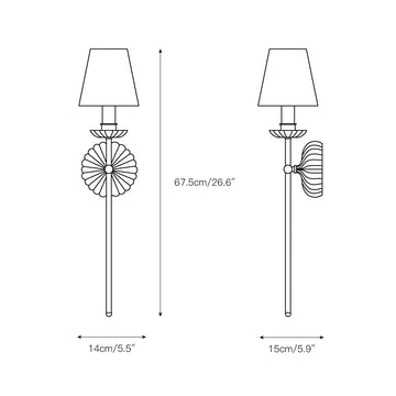 Catina Wall Lamp – detail 4 — Dimension drawings 2
