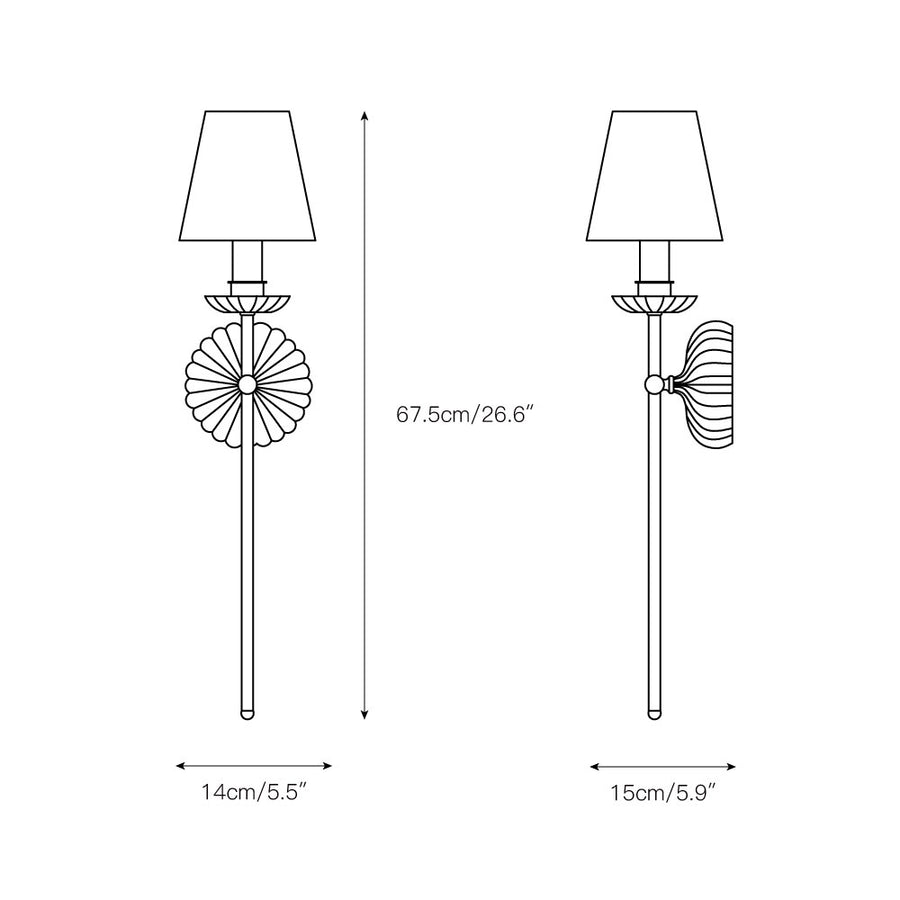 Catina Wall Lamp – detail 4 — Dimension drawings 2