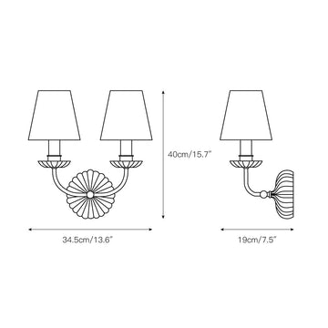 Catina Wall Lamp – detail 3 — Dimension drawings 1