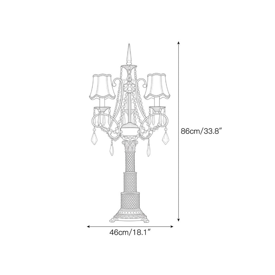 Lámpara de Mesa Candelabro Cavendish Lattice — Dimension drawings 1