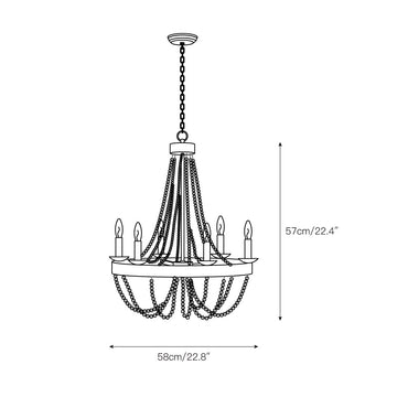 Cavitt Chandelier – detail 3 — Dimension drawings 1
