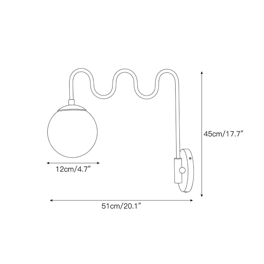 مصباح جداري Cecil من الألباستر — Dimension drawings 1