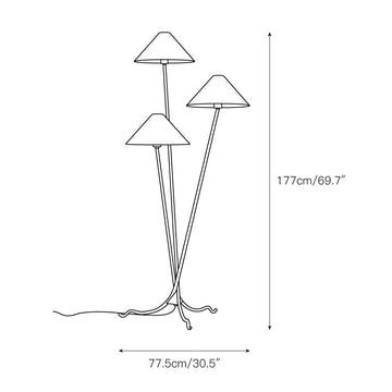 Cedar Floor Lamp – detail 3 — Dimension drawings 1