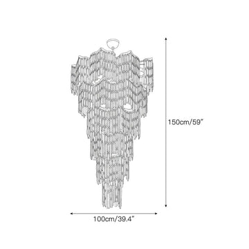Celestia Luxury Crystal Chandelier – detail 3 — Dimension drawings 1