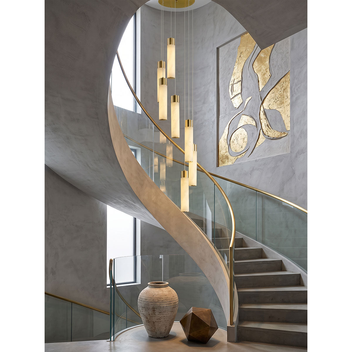 Celestial Alabaster Cascade Chandelier