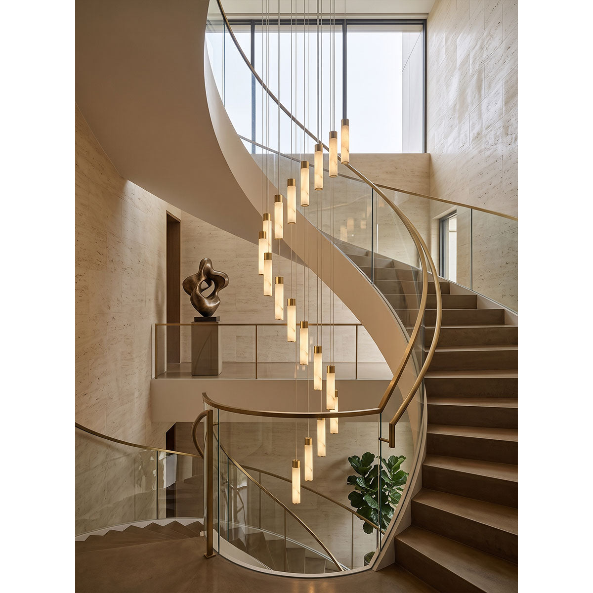 Celestial Alabaster Cascade Chandelier