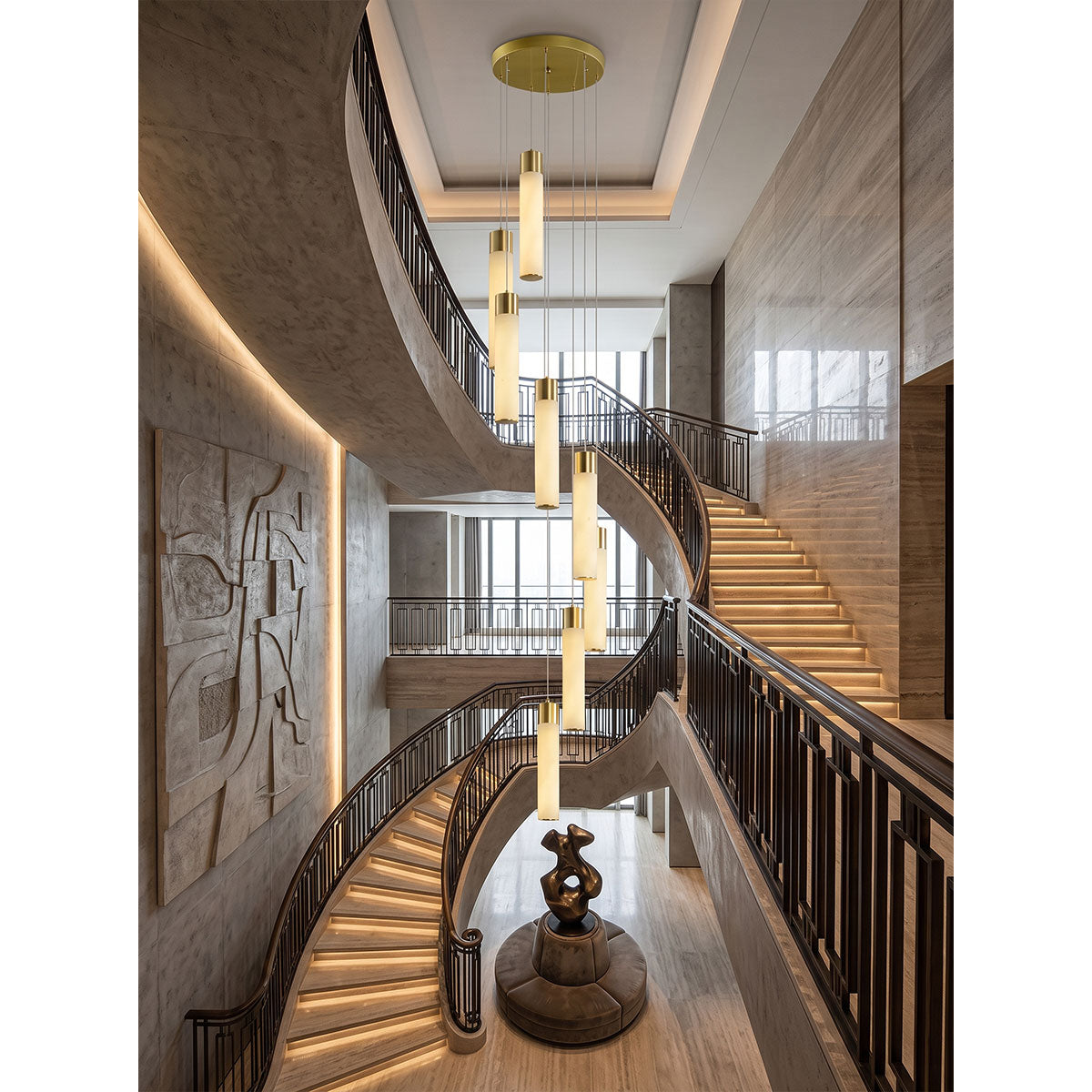 Celestial Alabaster Cascade Chandelier