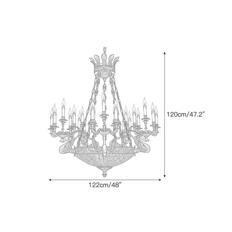 Céline Brass Chandelier — Dimension drawings 1