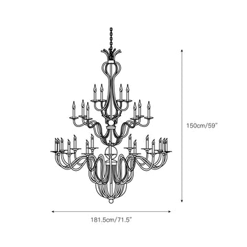 Celine Chandelier – detail 6 — Dimension drawings 3