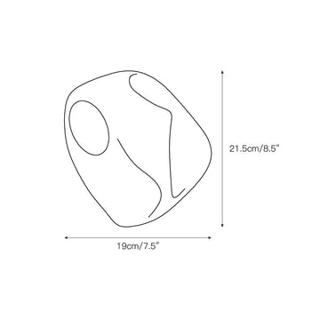 Cement Hollow Wall Lamp – detail 5 — Dimension drawings 3