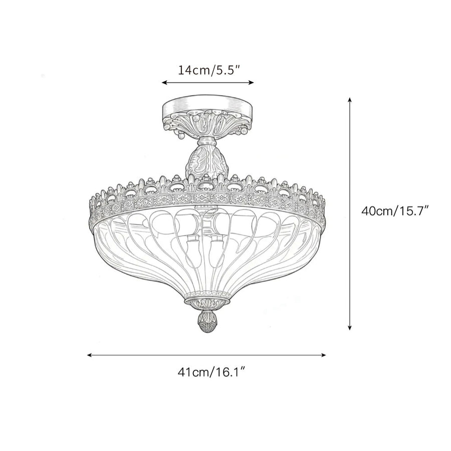 Century Ceiling Lamp – detail 3 — Dimension drawings 1