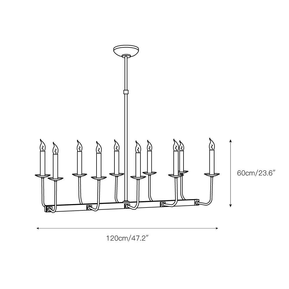 Chapman & Myers Linear Chandelier