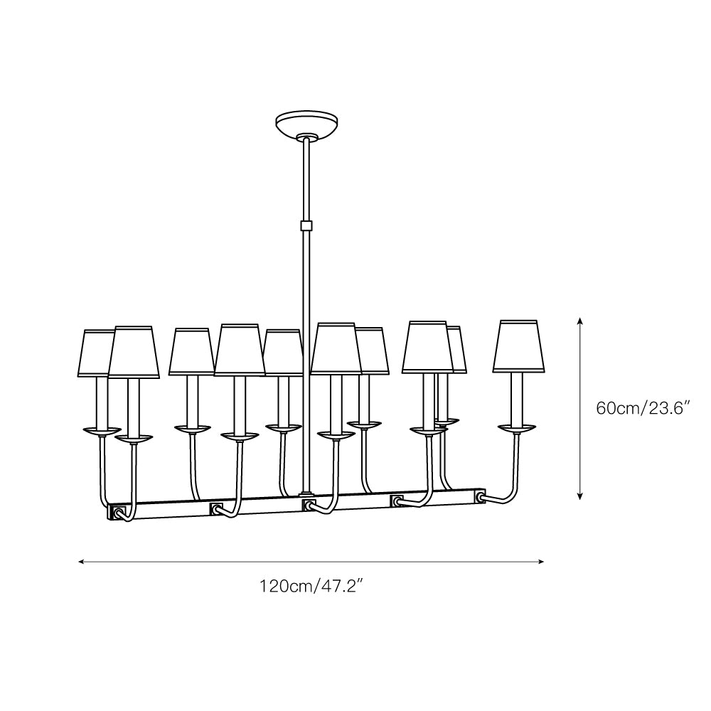 Chapman & Myers Linear Chandelier