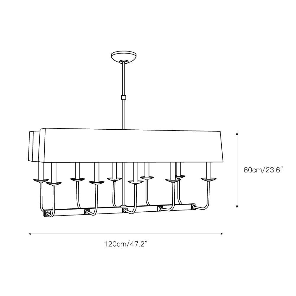 Chapman & Myers Linear Chandelier