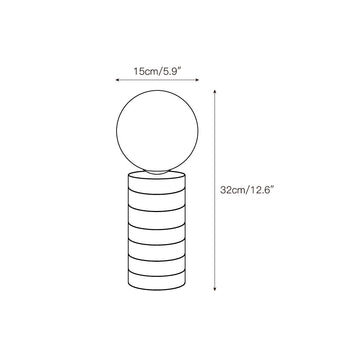Charade Marble Table Lamp – detail 3 — Dimension drawings 1