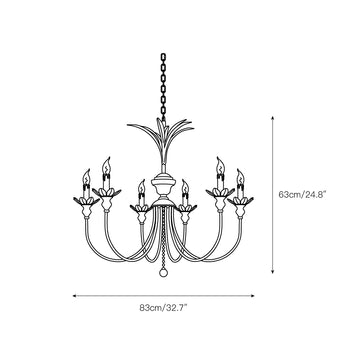 Charleston Chandelier – detail 3 — Dimension drawings 1