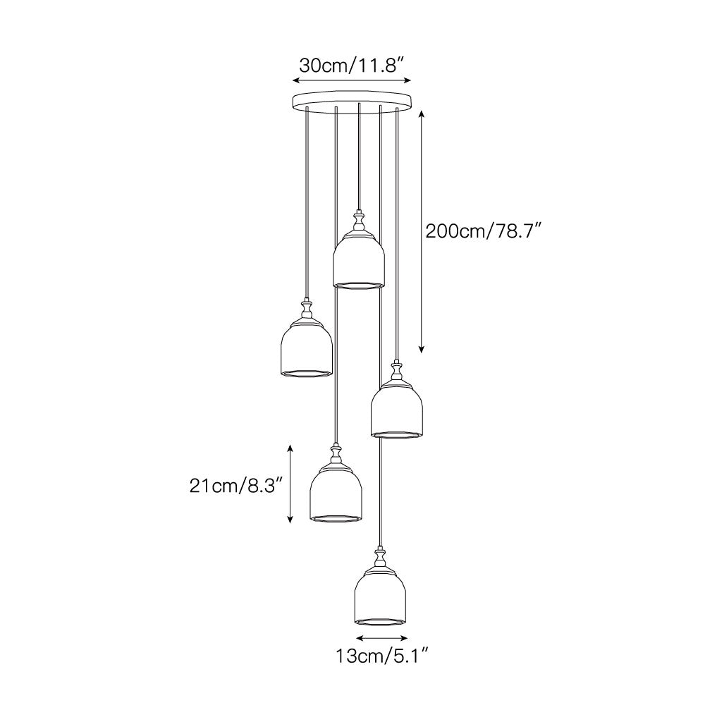 Chart Alabaster Cluster Chandelier