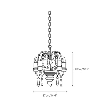 Chateau Nobles Chandelier – detail 5 — Dimension drawings 3