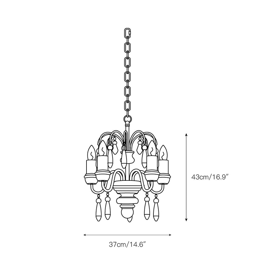 Chateau Nobles Chandelier – detail 5 — Dimension drawings 3