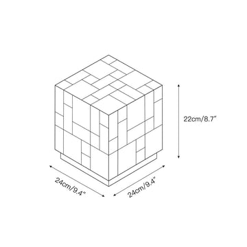 Checkerboard Alabaster Table Lamp – detail 3 — Dimension drawings 1