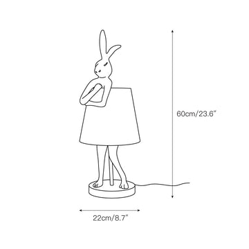 Chester Rabbit Table Lamp – detail 3 — Dimension drawings 1